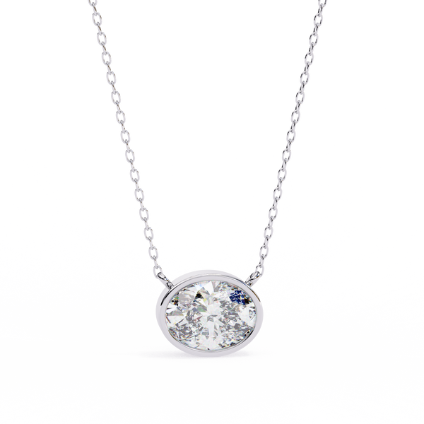 Round Bezel-Set Solitaire Pendant