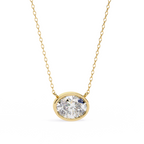 Round Bezel-Set Solitaire Pendant