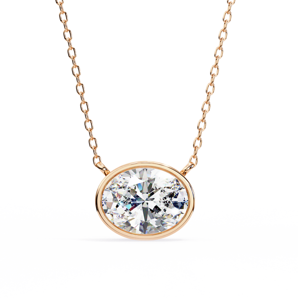 Round Bezel-Set Solitaire Pendant