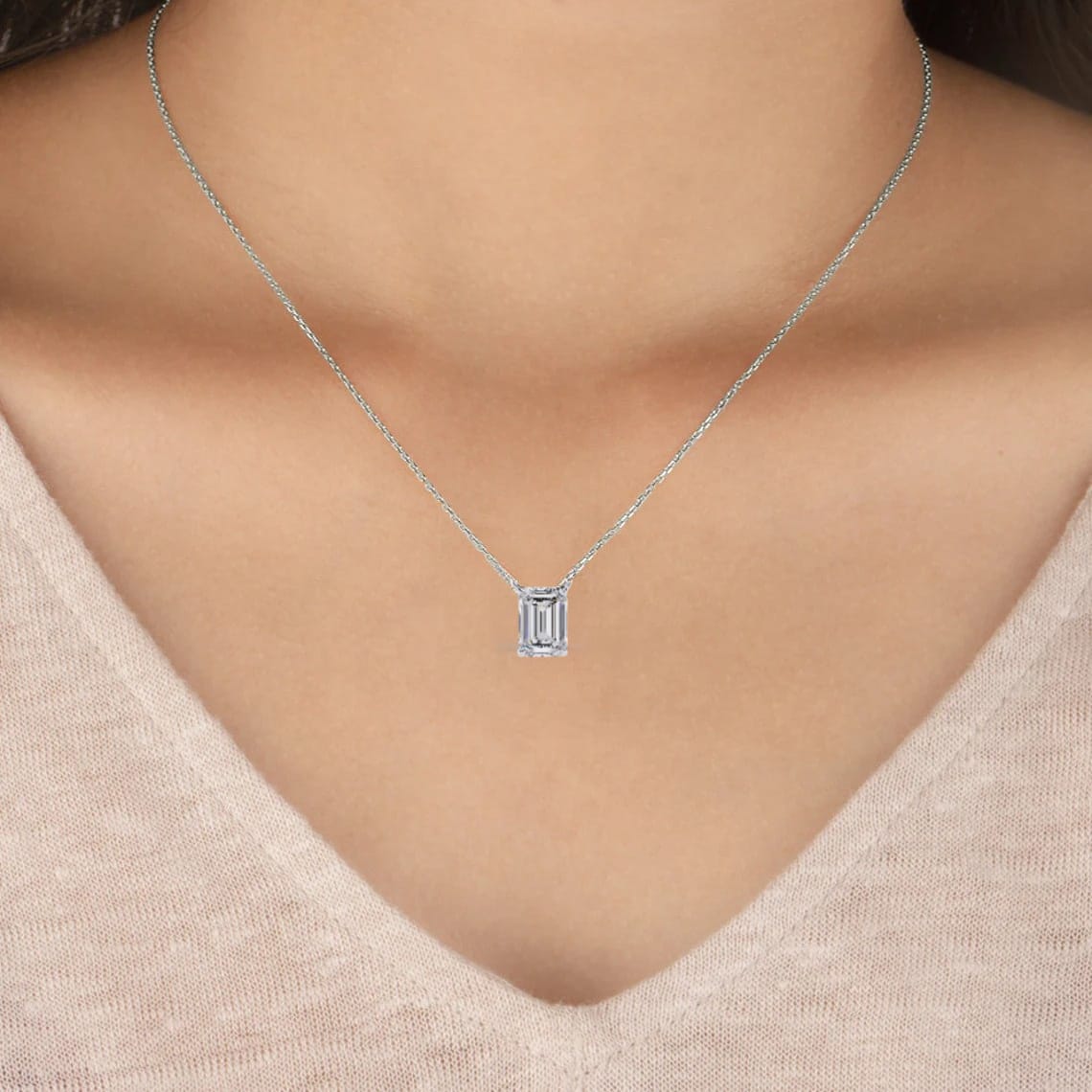 Ivy Grace Emerald Diamond Pendant
