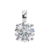 White Gold Classic Four-Claw Round Solitaire Pendant