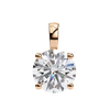 Rose Gold Round Solitaire Diamond Pendant