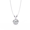 White Gold Round Brilliant Solitaire Diamond Pendant