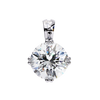 White Gold Round Brilliant Double-Claw Split Bail Pendant