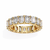 Yellow Gold Emerald Cut Full Eternity Diamond Band Ring