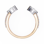 Rose Gold Toi et Moi Pear Diamond Accented Band Ring