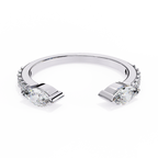 White Gold Toi et Moi Pear Diamond Accented Band Ring
