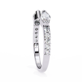 White Gold Toi et Moi Pear Diamond Accented Band Ring