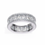 White Gold Princess-Cut Diamond Three-Row Full Eternity Band Ring
