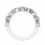 White Gold Marquise & Round Diamond Alternating Band Ring