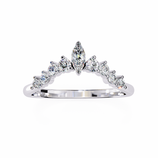 Natural Diamond Marquise Crown Band