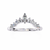 White Gold Marquise Crown Tiara Diamond Band Ring