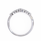 White Gold Marquise Crown Tiara Diamond Band Ring