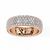Rose Gold Round Diamond Multi-Row Pavé Full Eternity Band Ring