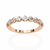 Rose Gold Round Diamond Shared Prong Half Eternity Band Ring