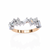 Rose Gold Scattered Baguette Diamond Two-Tone Band Ring