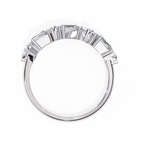 White Gold Scattered Baguette Diamond Band Ring