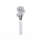 White Gold Scattered Baguette Diamond Band Ring