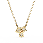 Trio Mixed-Cut Natural Diamond Cluster Pendant