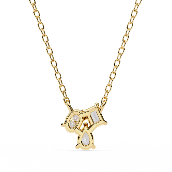 Trio Mixed-Cut Natural Diamond Cluster Pendant