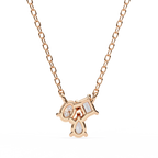 Trio Mixed-Cut Natural Diamond Cluster Pendant