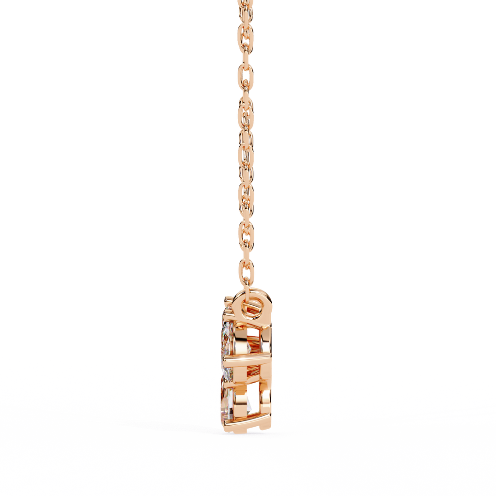 Trio Mixed-Cut Natural Diamond Cluster Pendant