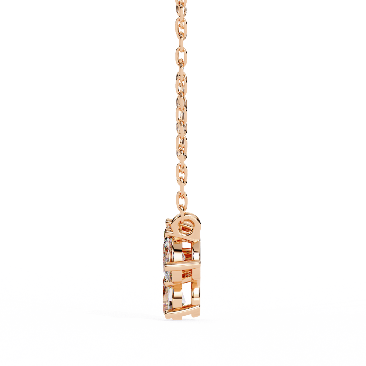 Trio Mixed-Cut Natural Diamond Cluster Pendant