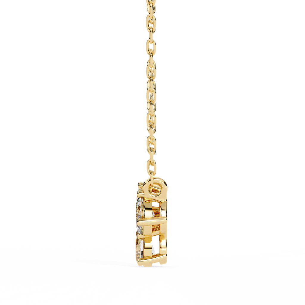 Trio Mixed-Cut Natural Diamond Cluster Pendant