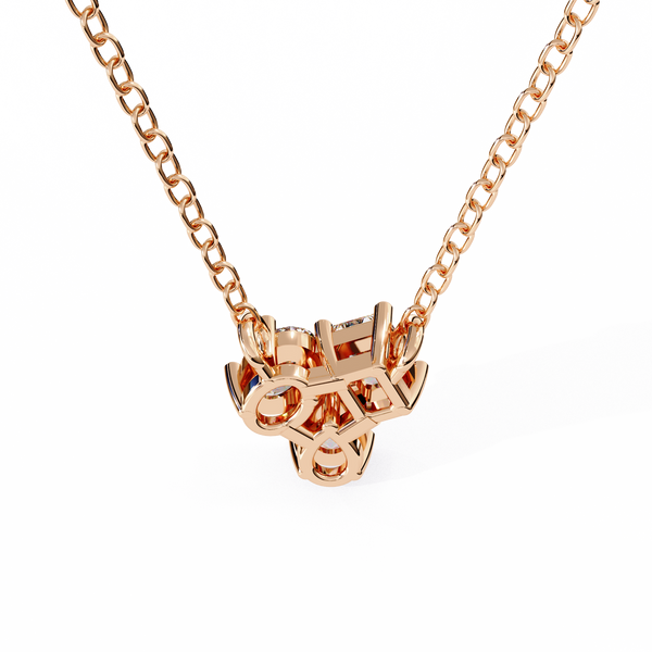 Trio Mixed-Cut Natural Diamond Cluster Pendant
