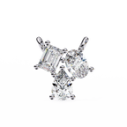Trio Mixed-Cut Natural Diamond Cluster Pendant
