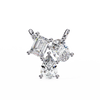 Trio Mixed-Cut Natural Diamond Cluster Pendant