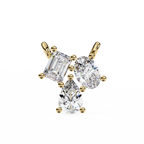 Trio Mixed-Cut Natural Diamond Cluster Pendant