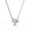 Trio Mixed-Cut Natural Diamond Cluster Pendant