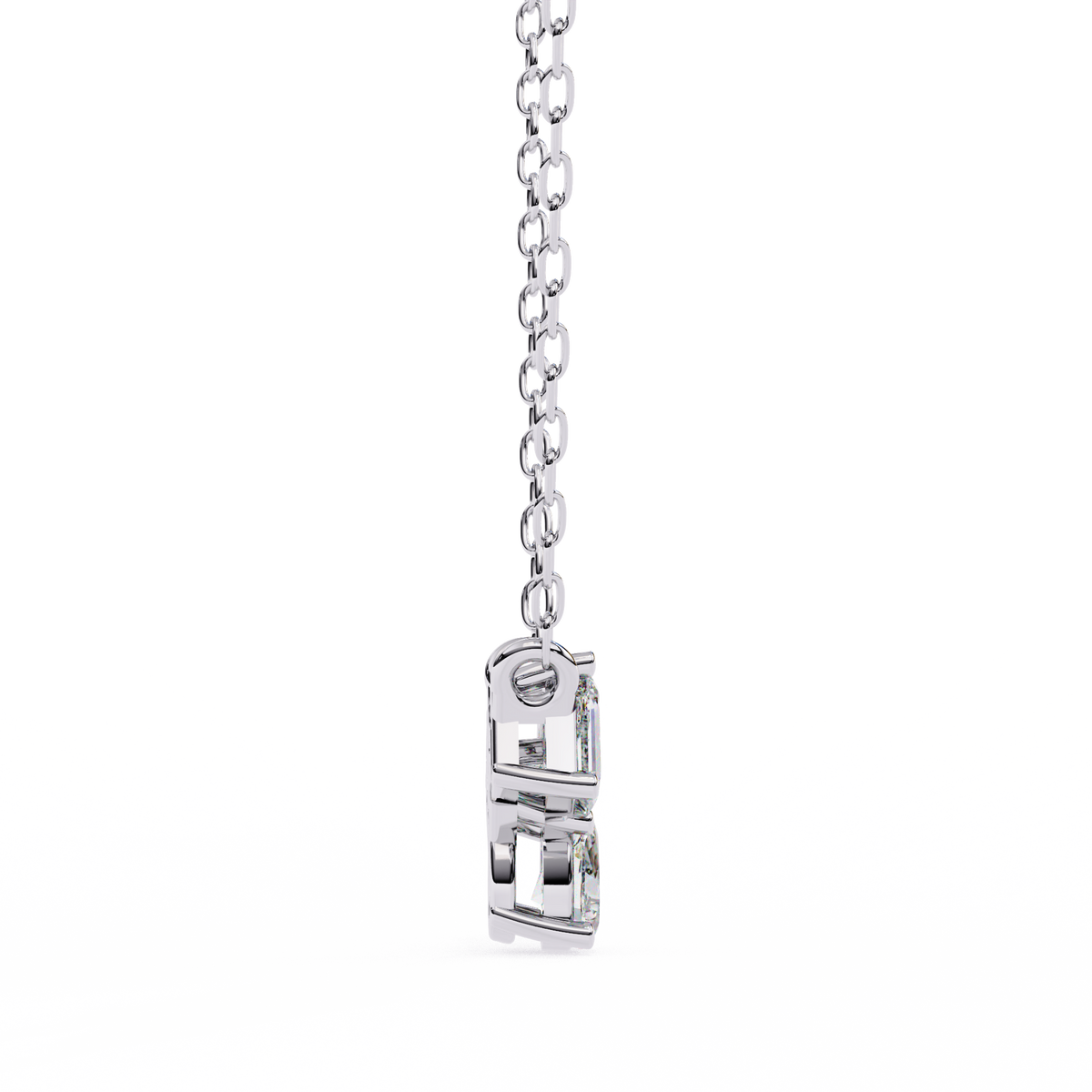 Trio Mixed-Cut Natural Diamond Cluster Pendant