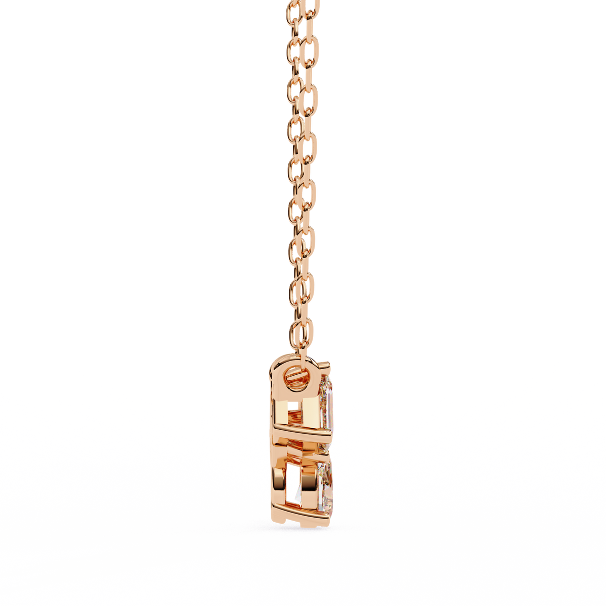 Trio Mixed-Cut Natural Diamond Cluster Pendant