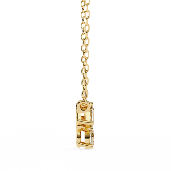 Trio Mixed-Cut Natural Diamond Cluster Pendant