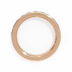 Rose Gold Round Diamond Channel-Set Half Eternity Band Ring