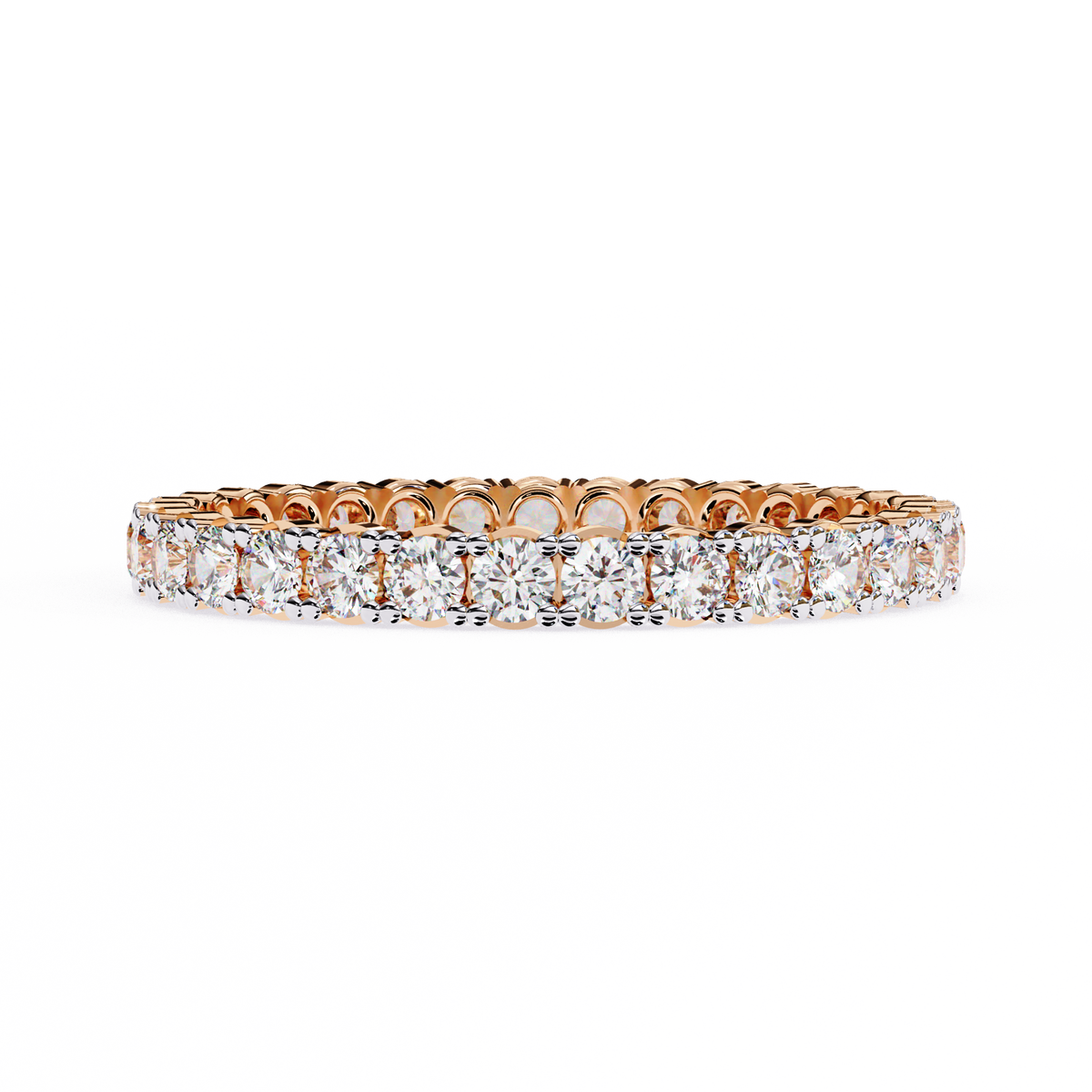Round Diamond Wedding Band Ring