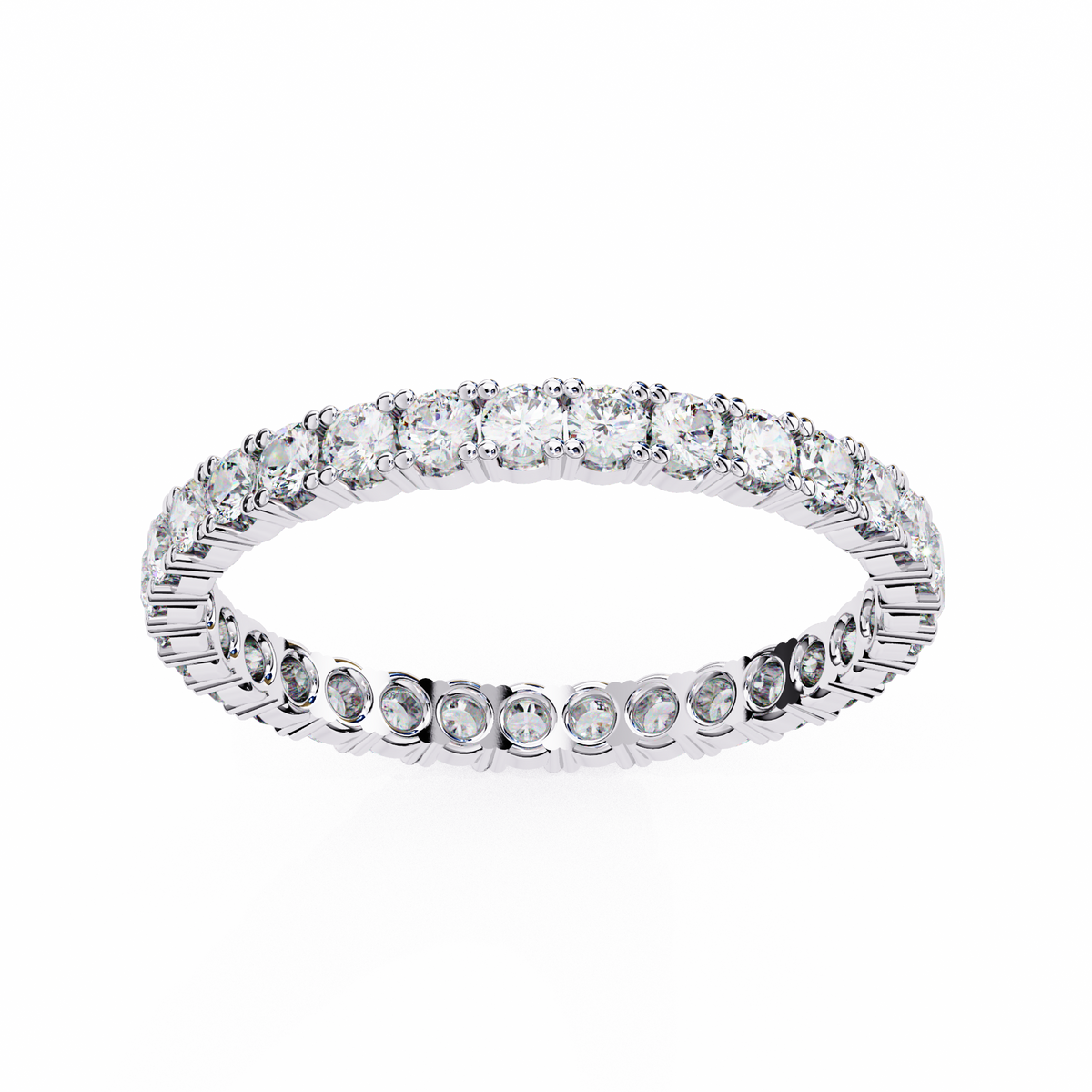 Round Diamond Wedding Band Ring