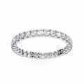 White Gold Round Diamond Shared Prong Full Eternity Band Ring