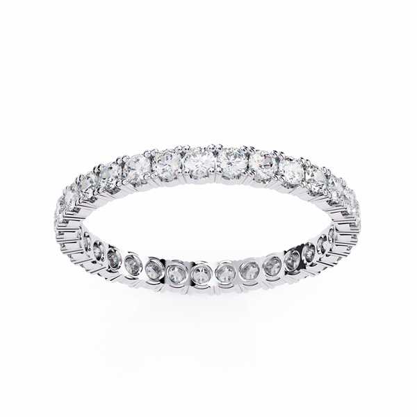 Round Diamond Wedding Band