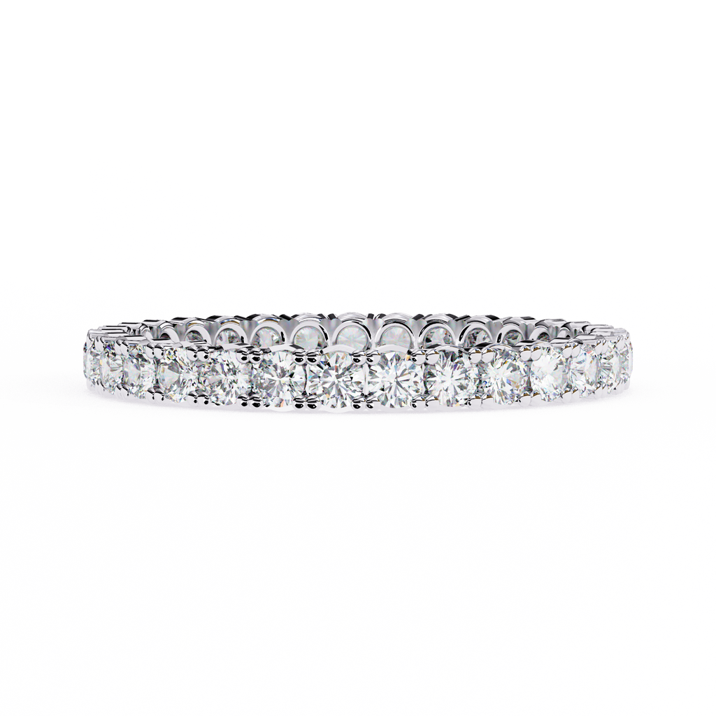 Round Diamond Wedding Band Ring