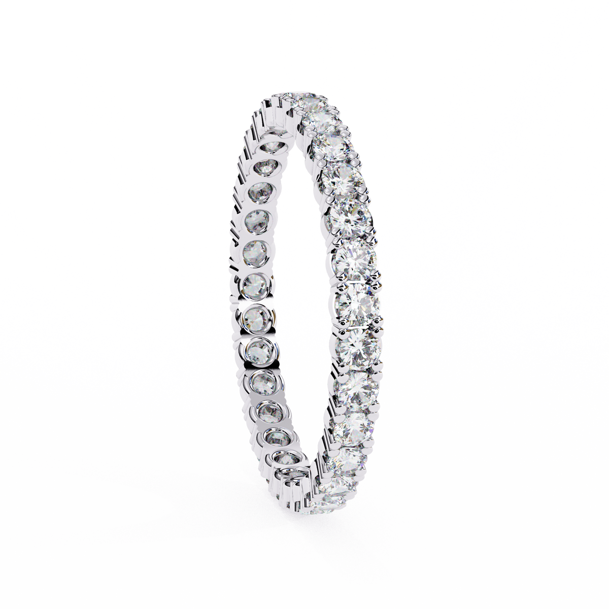 Round Diamond Wedding Band Ring