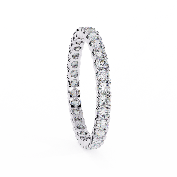 Round Diamond Wedding Band