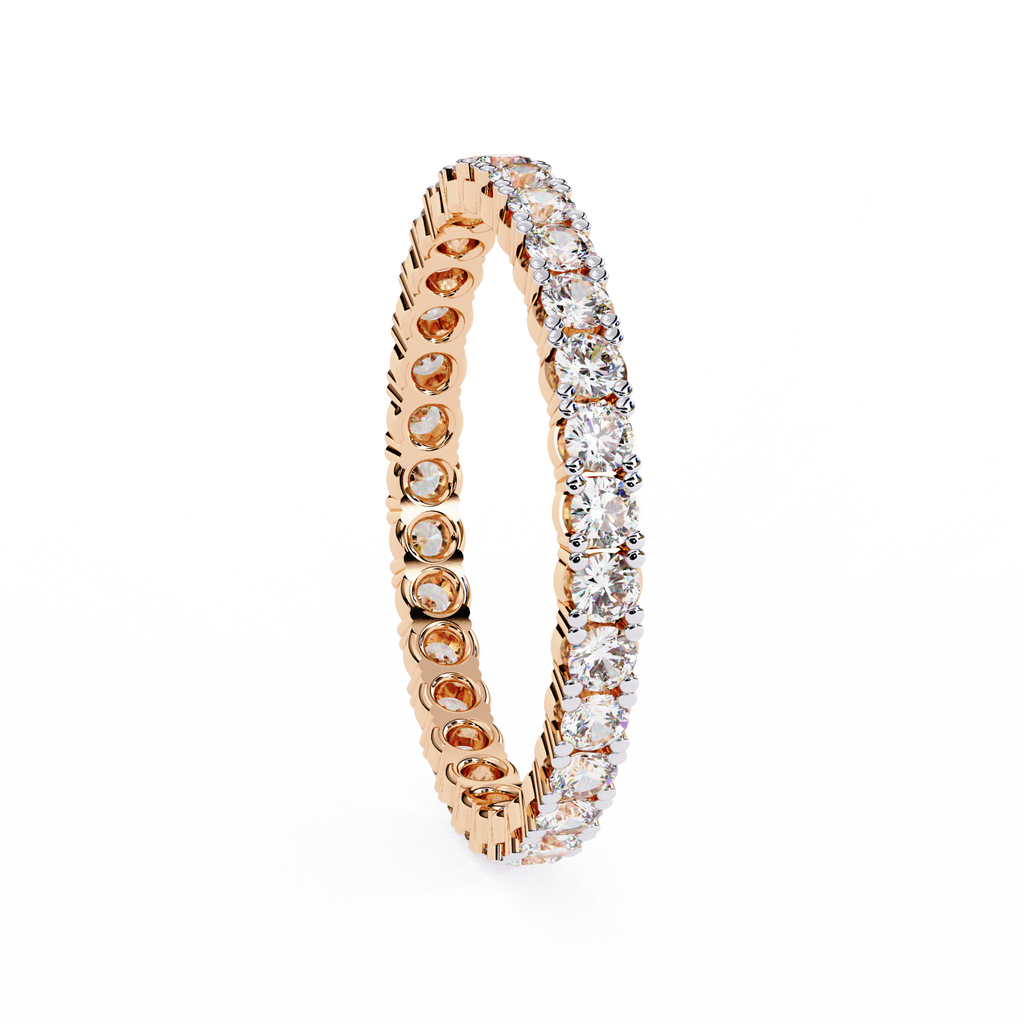 Round Diamond Wedding Band Ring
