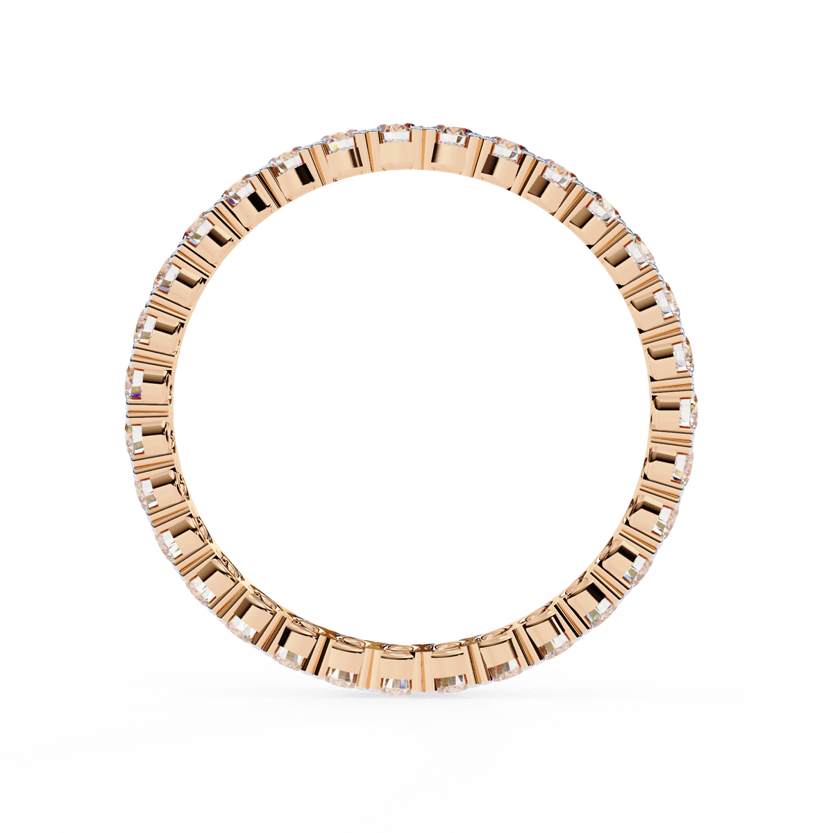 Round Diamond Wedding Band Ring