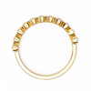 Yellow Gold Bubble Bezel Round Diamond Band Ring
