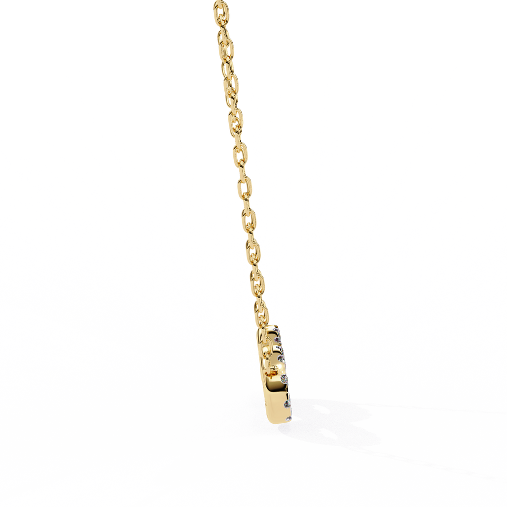 Round Diamond Gold Infinity Pendant