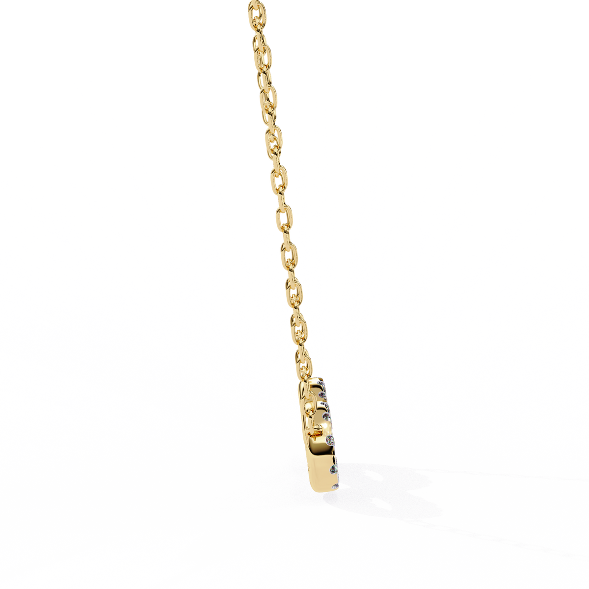 Round Diamond Gold Infinity Pendant