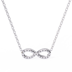 Round Diamond Gold Infinity Pendant